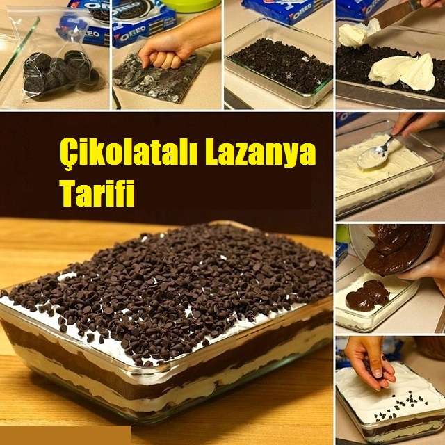 çikolatalı lazanya tarifi