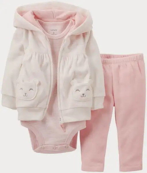 Carter's 3 Piece Hooded Set (Baby) - Bear-3.webp