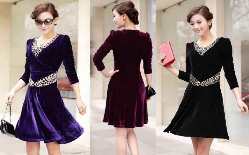 Dresses-new-fashion-2014-PLUS-SIZE-dress-hot-patchwork-women-VELVET-DRESS-color-red-black-Purple.jpg