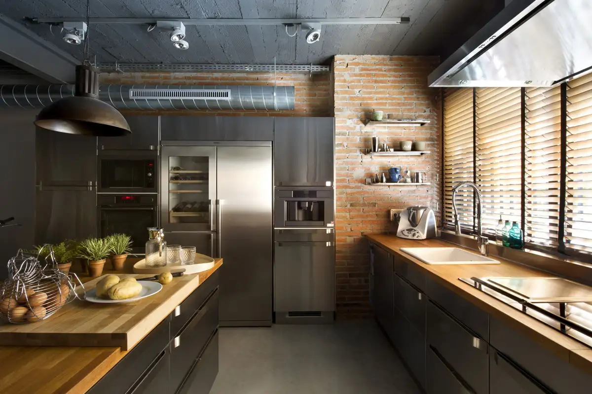 Kitchen-Brick-Wall-Island-Loft-Style-Home-Terrassa-Spain.webp