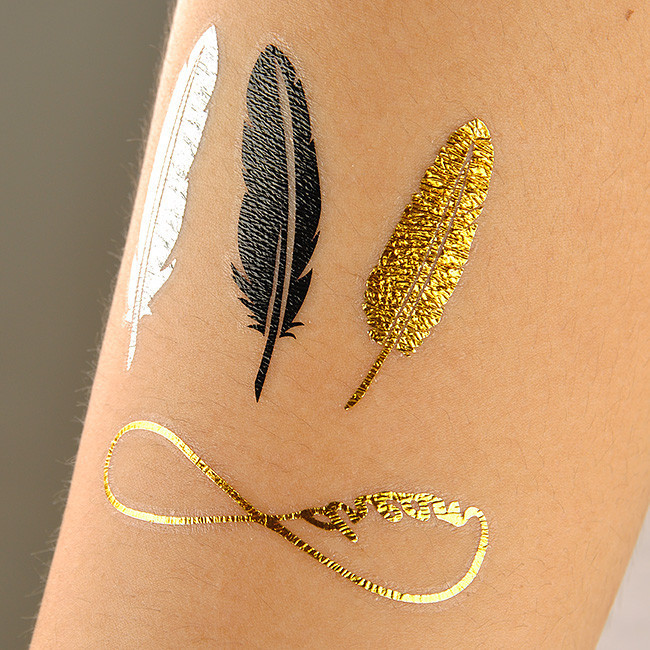 New-Arrival-Flash-font-b-Gold-b-font-Silver-font-b-Tattoo-b-font-Metallic-Feather.jpg