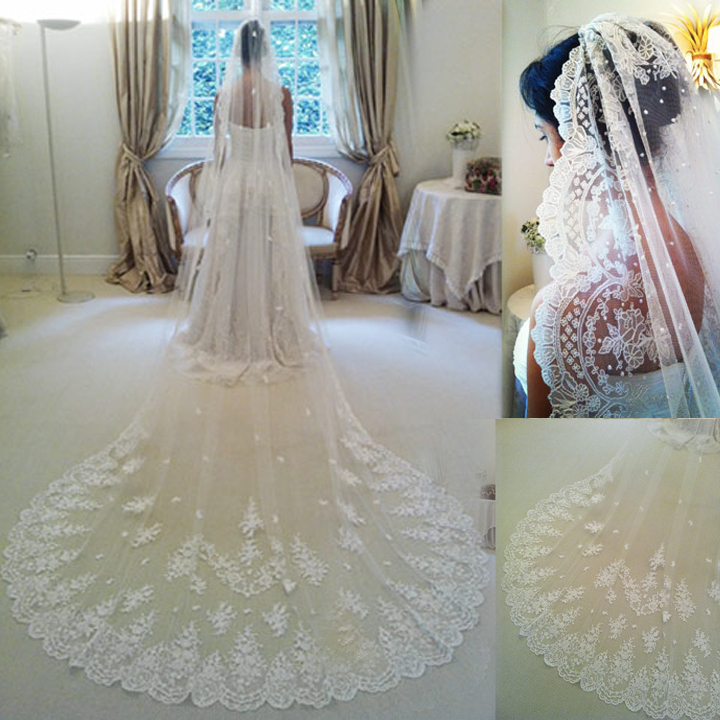 Velo-De-Novia-3-Meters-Long-cathedral-Wedding-Veils-Lace-Ivory-White-Two-layers-Tulle-Lace.jpg