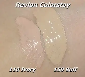 Revlon Colorstay 110 Ivory 150 Buff 4 swatch.webp