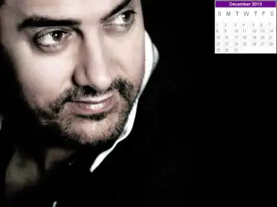 $aamir khan desktop calendar december 2013.webp